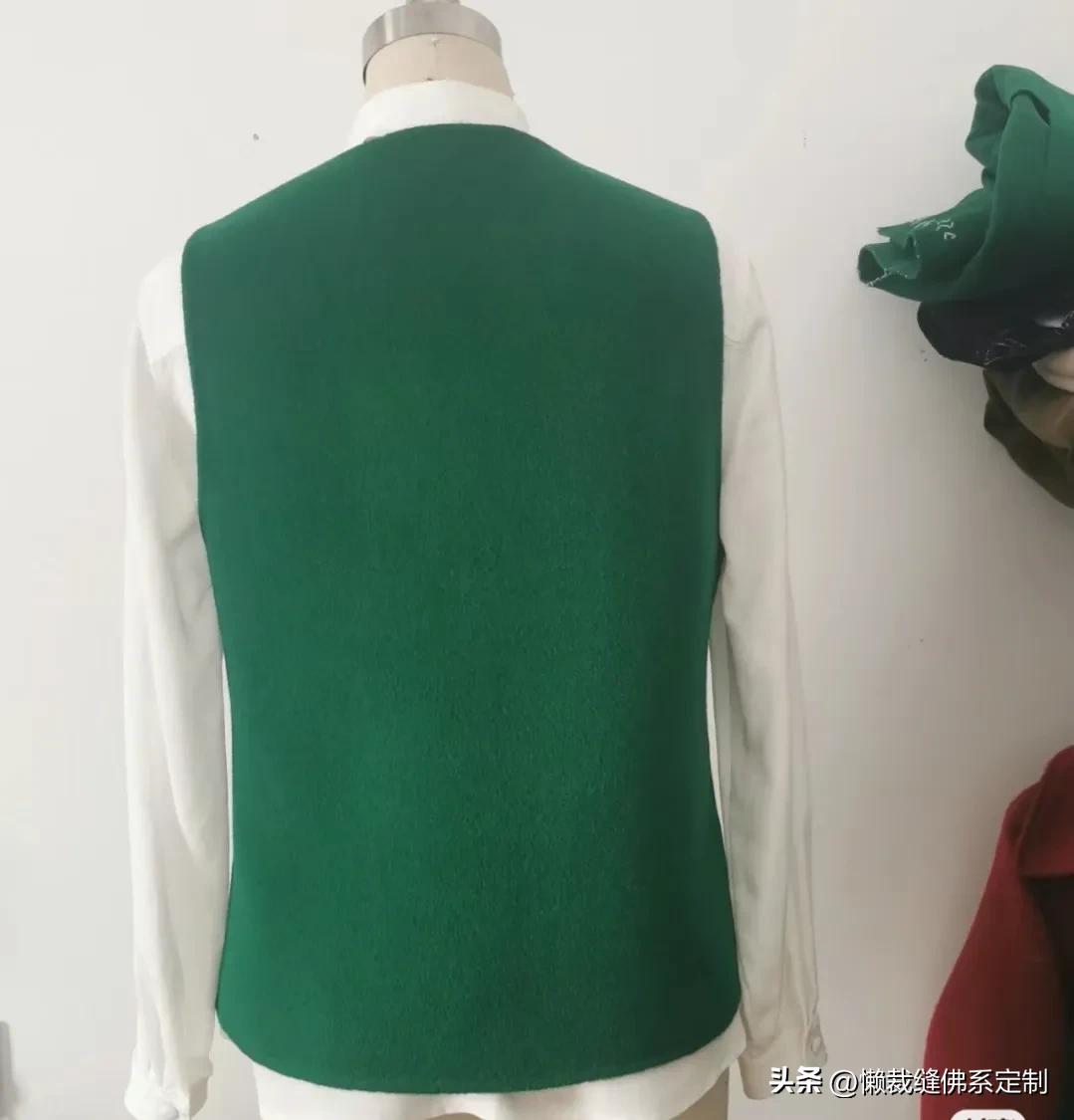 女式羊绒休闲马甲裁剪视频,双面羊绒马甲最新款裁剪图