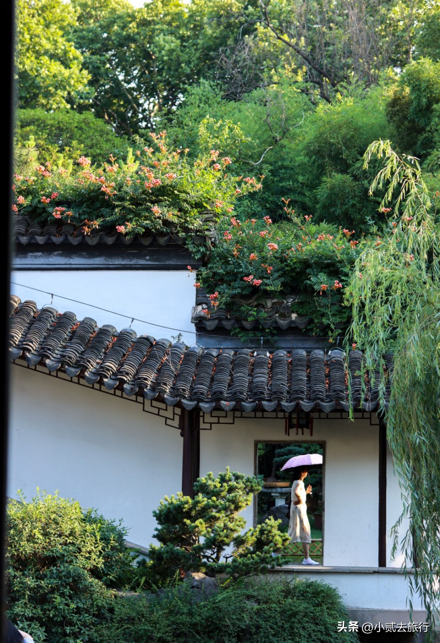 南京瞻园汉服摄影,南京瞻园园林山水布局