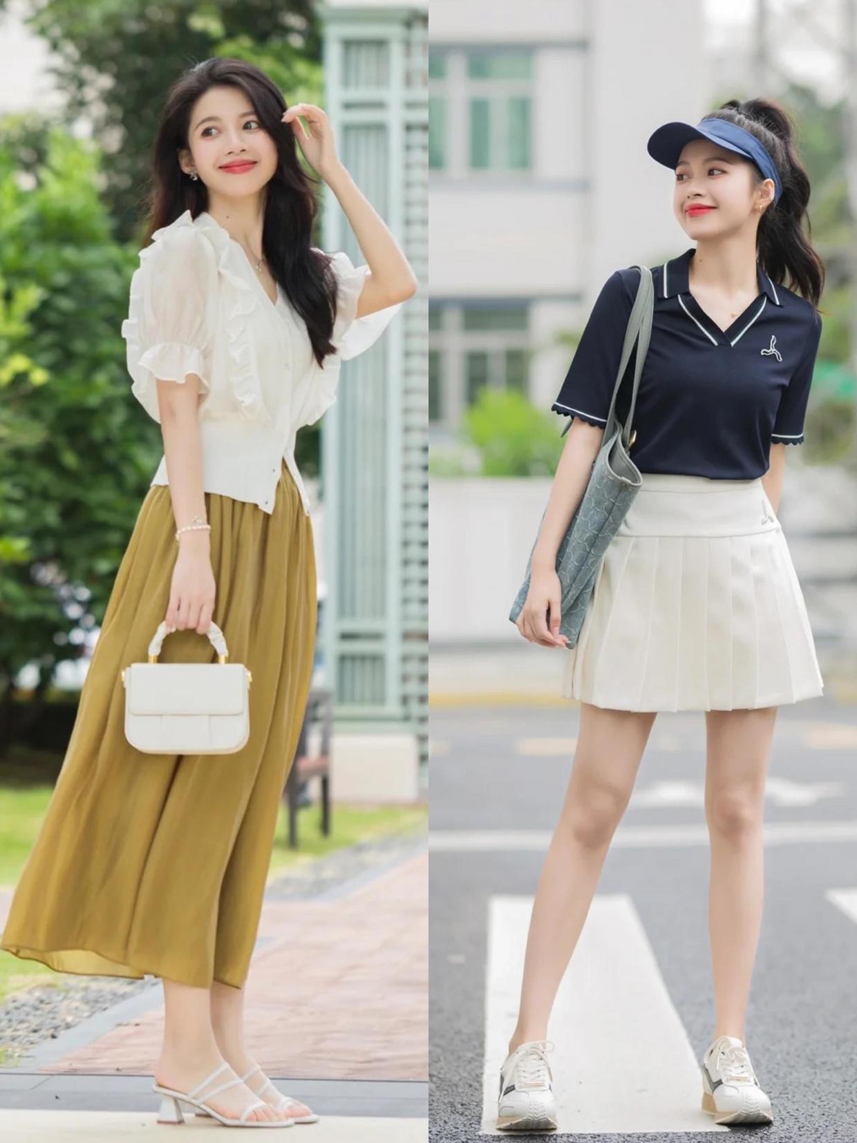 半身裙的四种时髦搭配技巧,毛呢背带半身裙是不是过时了