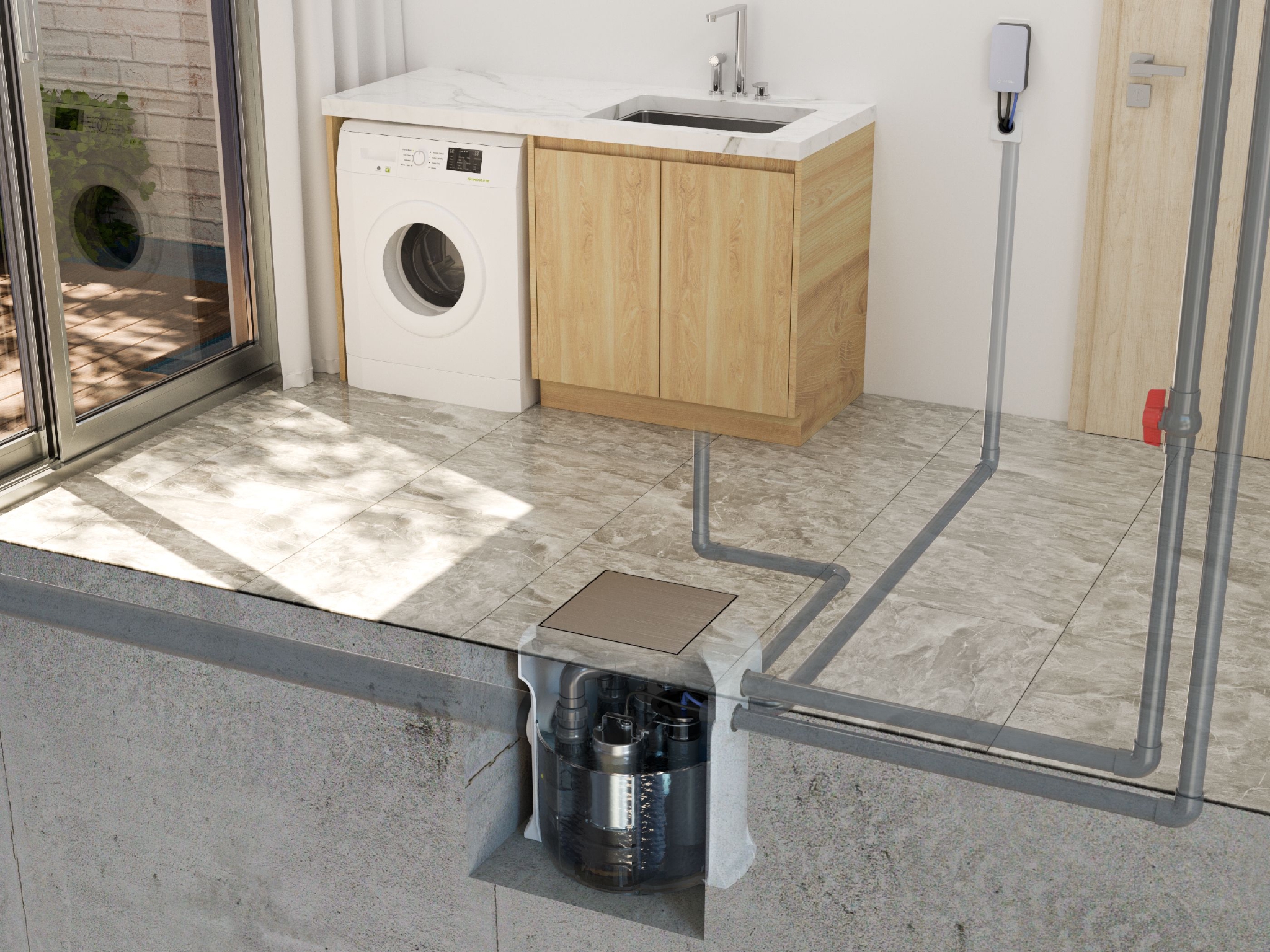 农村一层下沉式别墅怎么排水,下沉式庭院没有排水系统怎么处理