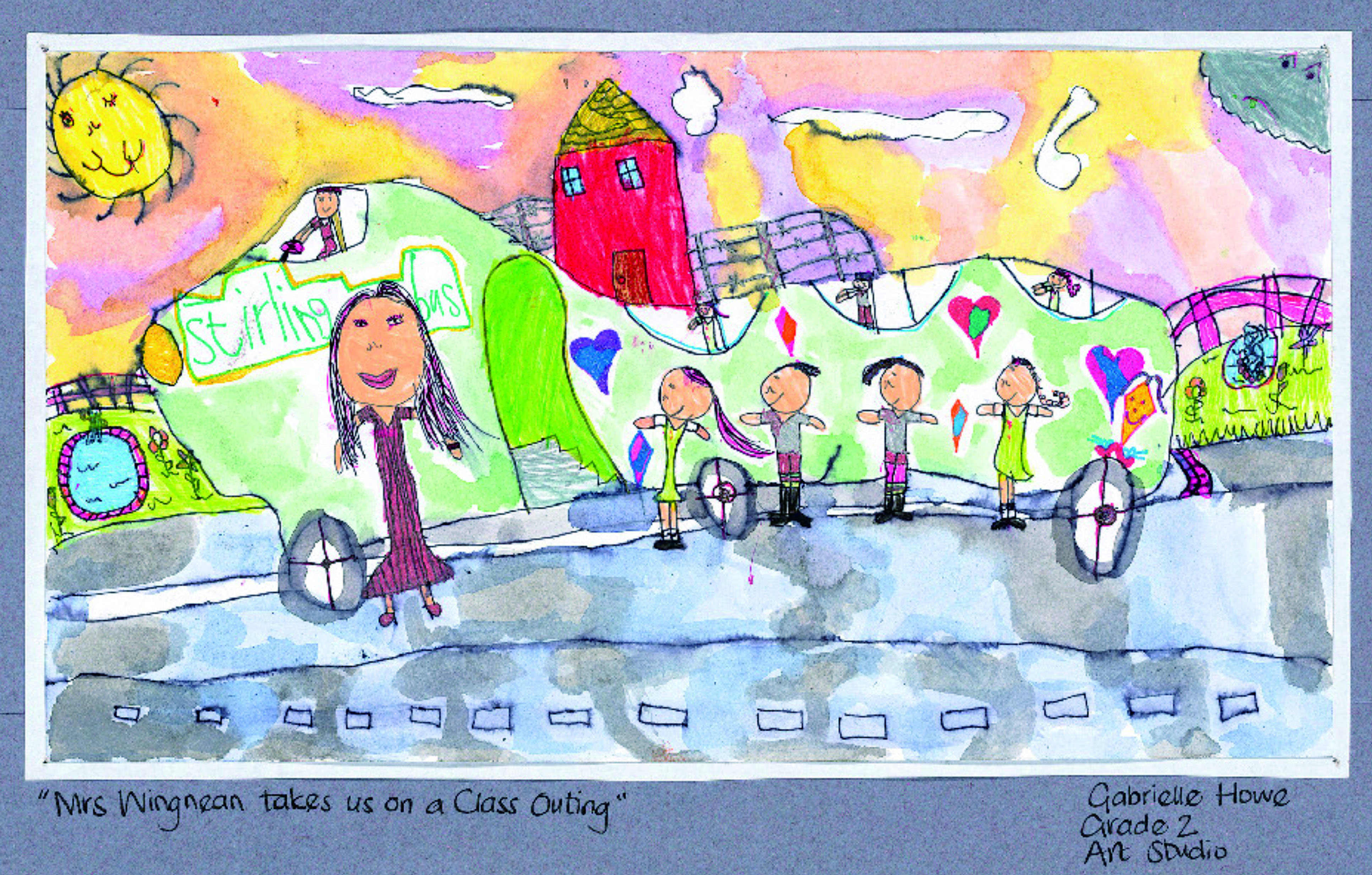 简单漂亮的儿童画作品欣赏,童心世界主题绘画作品