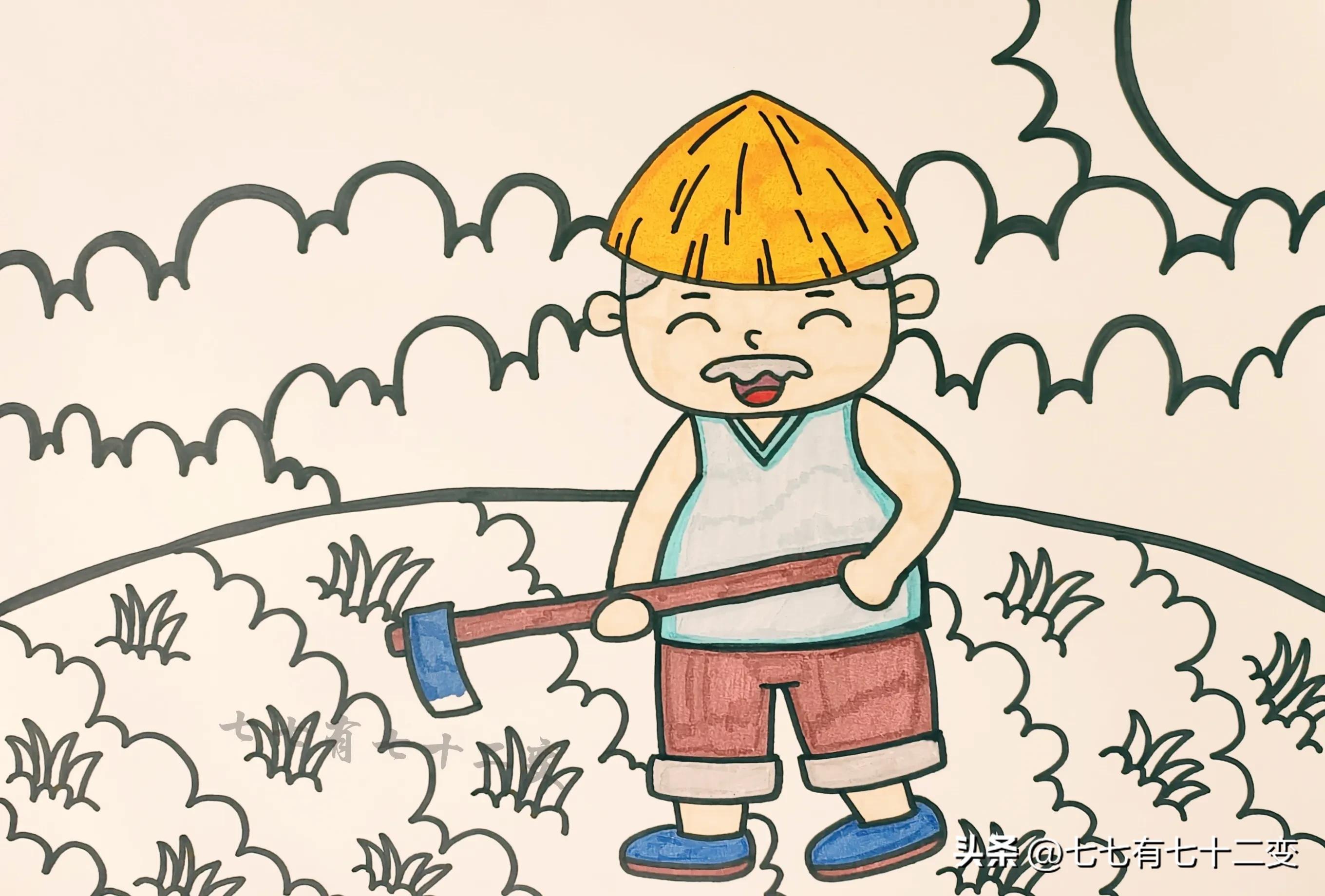 五一劳动节的诗配画怎么画,五一劳动节在田间画的画