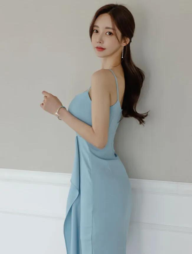 孙允珠芒果奶昔裙,孙允珠桃红粉色露肩裙