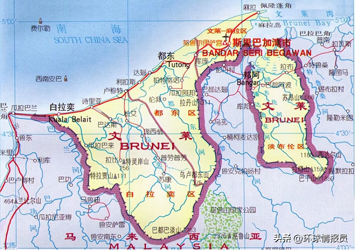 文莱为什么被马来西亚一分为二,弹丸小国文莱现状