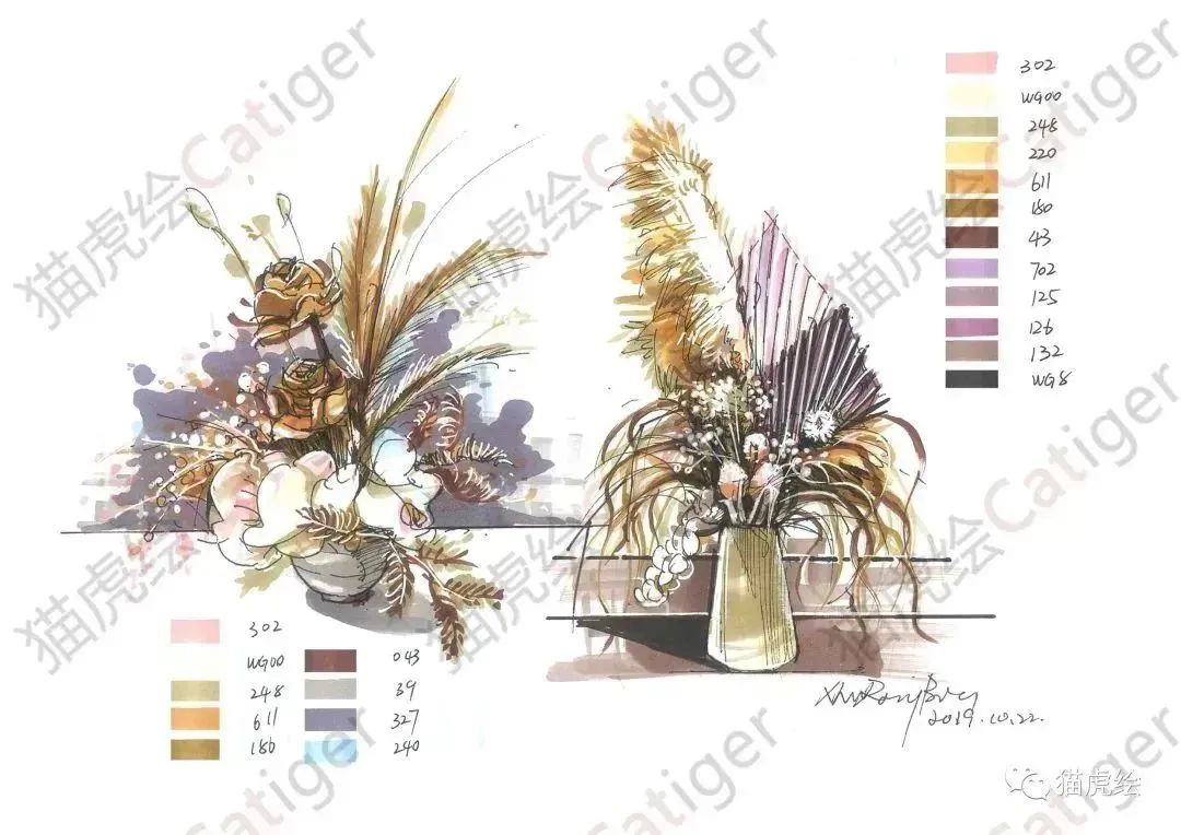 猫虎画,猫虎绘画