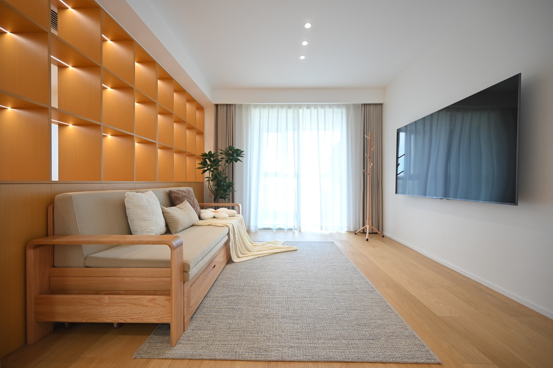 原木风全屋颜色搭配装修效果图,三种颜色打造原木风