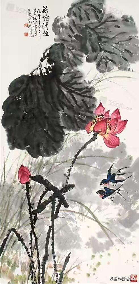 接天莲叶无穷碧映日荷花图片大全,莲叶无穷碧映日荷花别样红三幅图