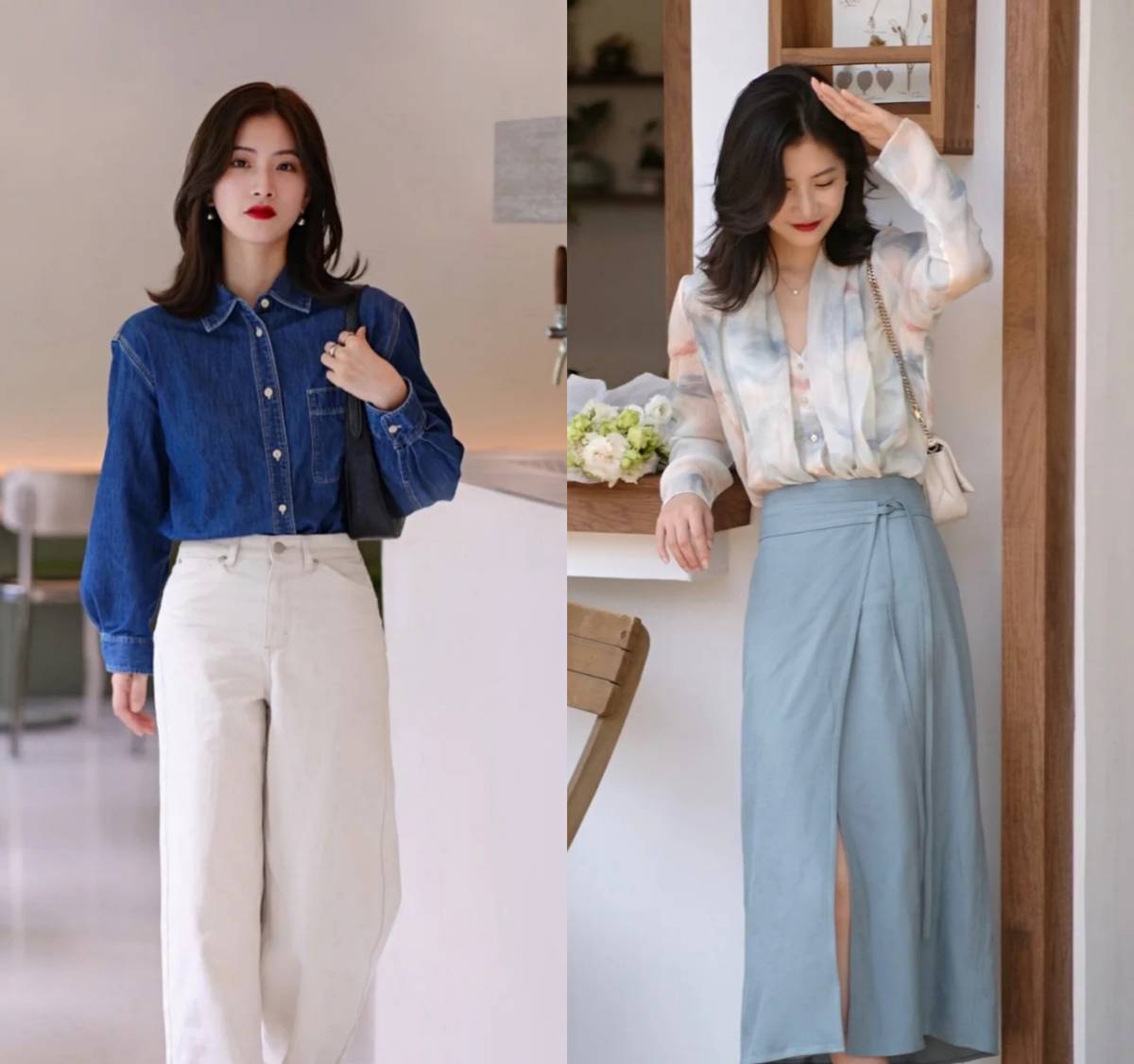 选来选去还是黑白好看,早秋长袖衬衫