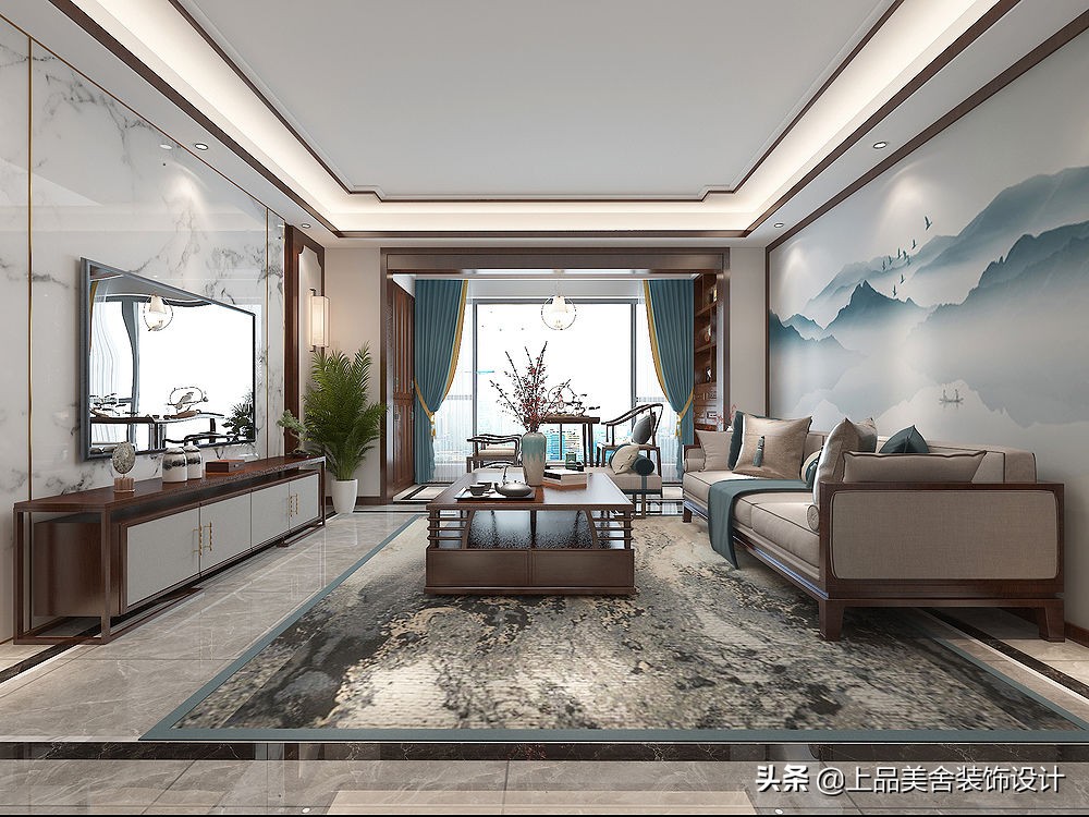 180平米中式原木风格,中式原木风格小户型100平