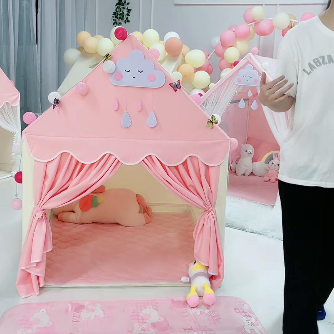 儿童帐篷室内游戏屋木制组合,儿童帐篷游戏屋10岁两件套