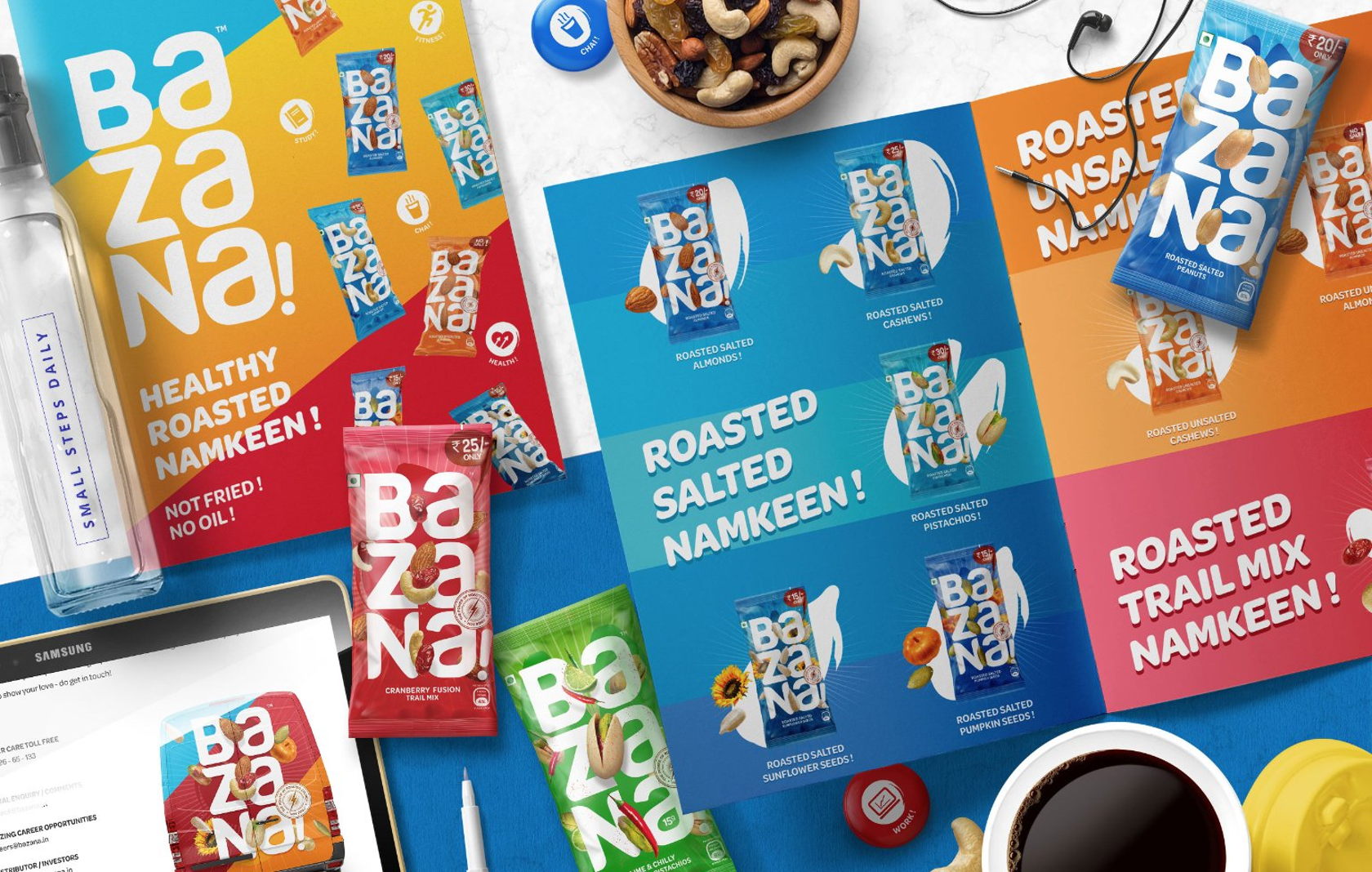 Bazana干果混合物品牌包装设计via：ArtisticodopeoDesignz