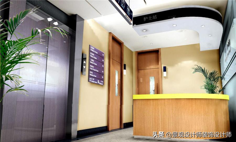 护士站背景墙分隔设计,护士站治疗室设计布局效果图