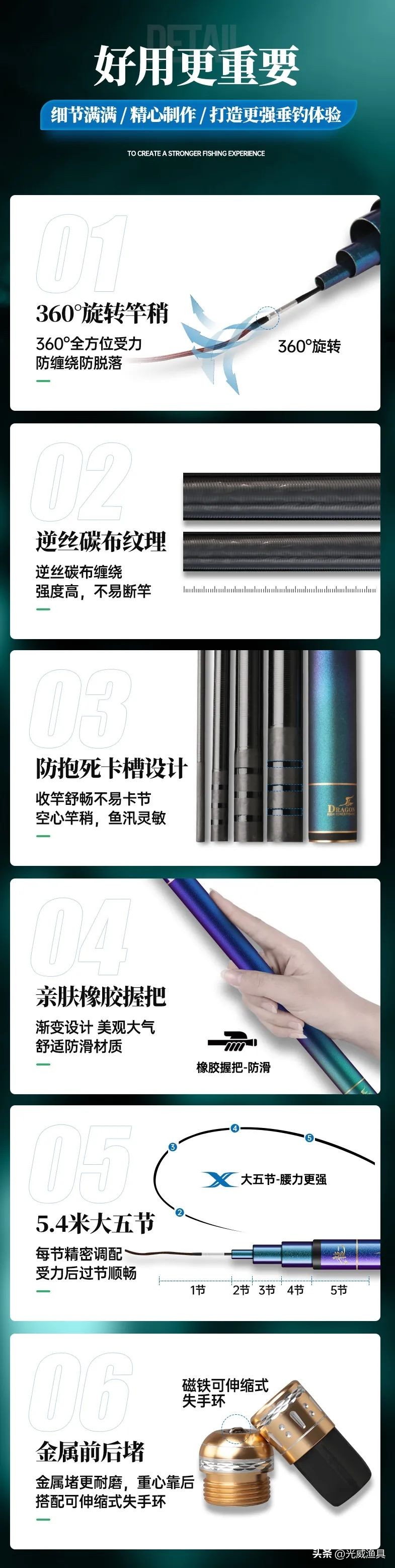 新品推荐|众里寻竿千百度,蓦然回首,轻量大物竿龍雲为佳选