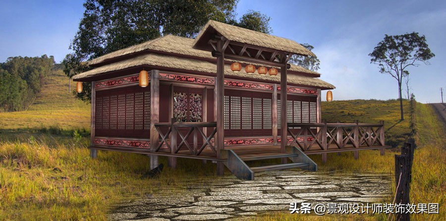 农家乐设计田园风,农家乐饭店设计案例效果图