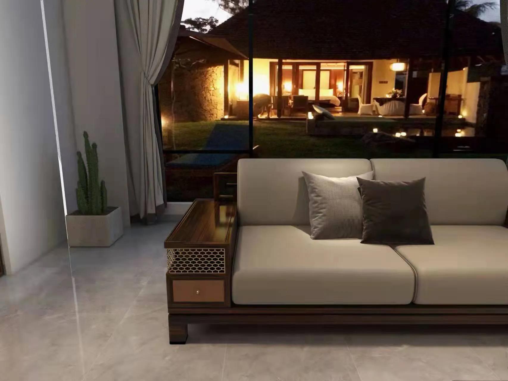 拾贰空间设计,拾贰空间阔叶黄檀红木新中式