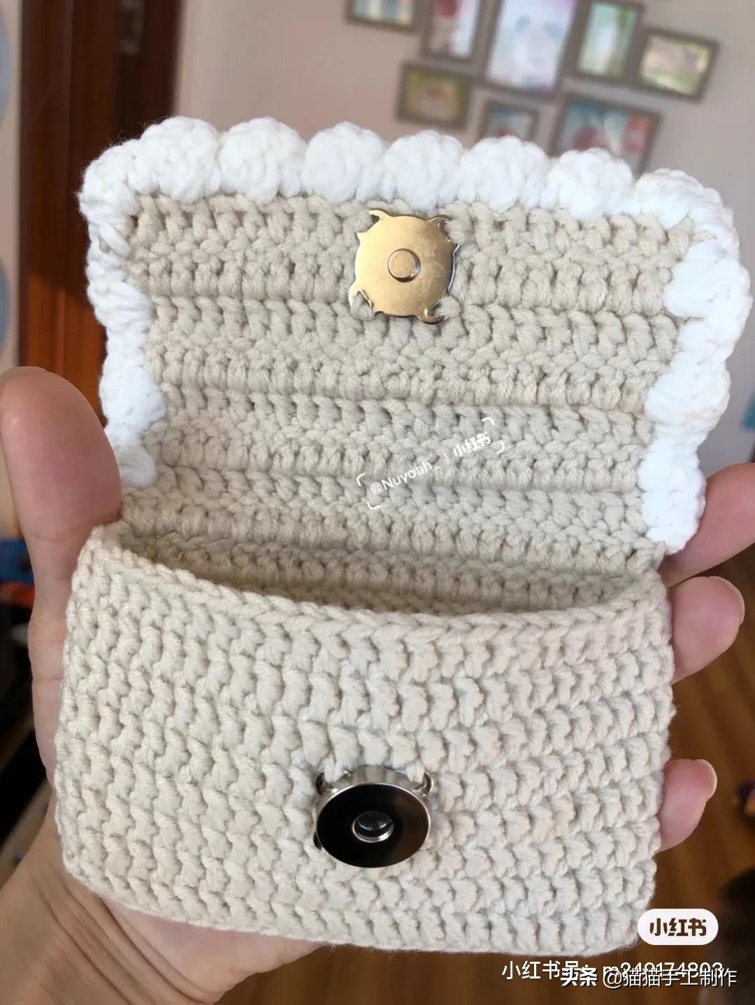 森系零钱包包钩织教程来喽，有图解呦