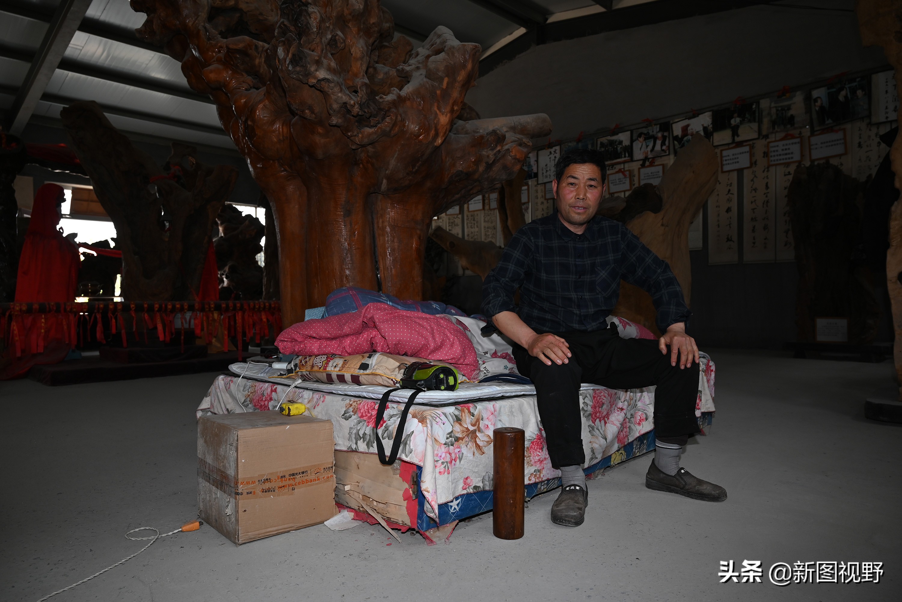 54岁农村大哥，把枯木当宝贝，13年来只收不卖，看他做啥生意