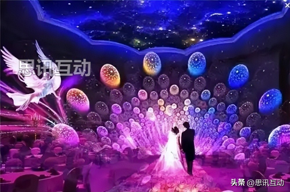 年轻人的婚礼上都会使用微信上墙互动发送祝福