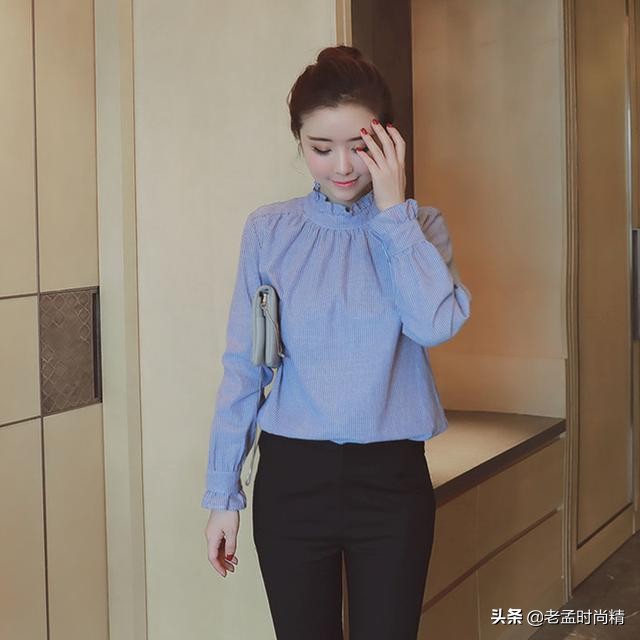 春季新款韩版时尚大方气质衬衫,秋季时尚韩系衬衫女