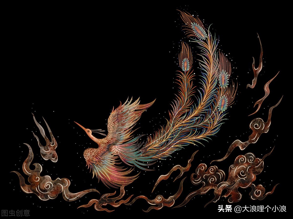 凤凰的羽毛有什么寓意,凤凰身上的花纹像什么字
