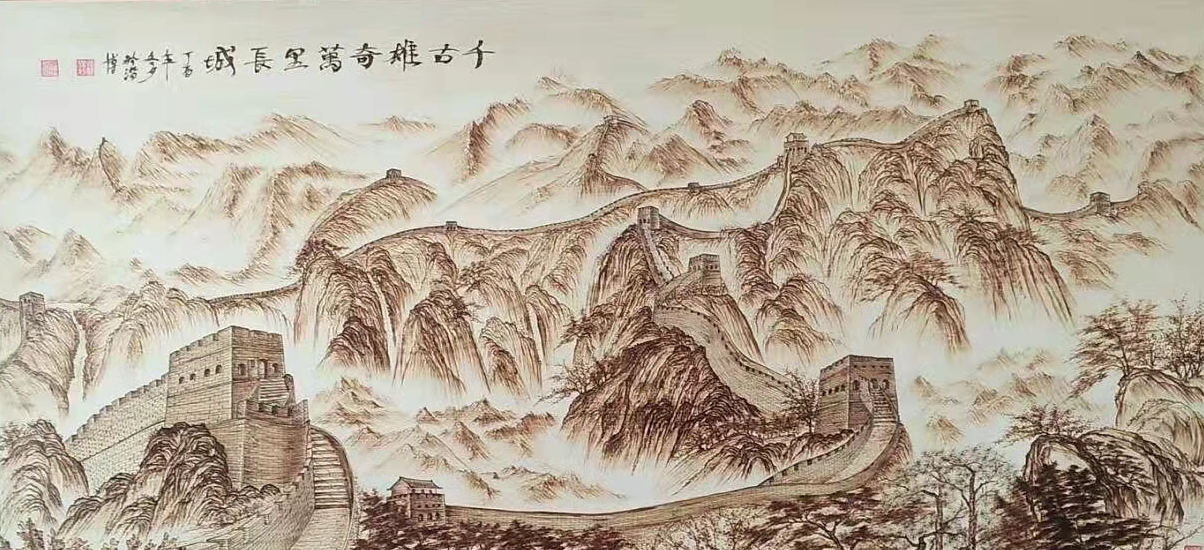 山东淄博杨佩灼用电烙铁烙葫芦，古香古色年味浓