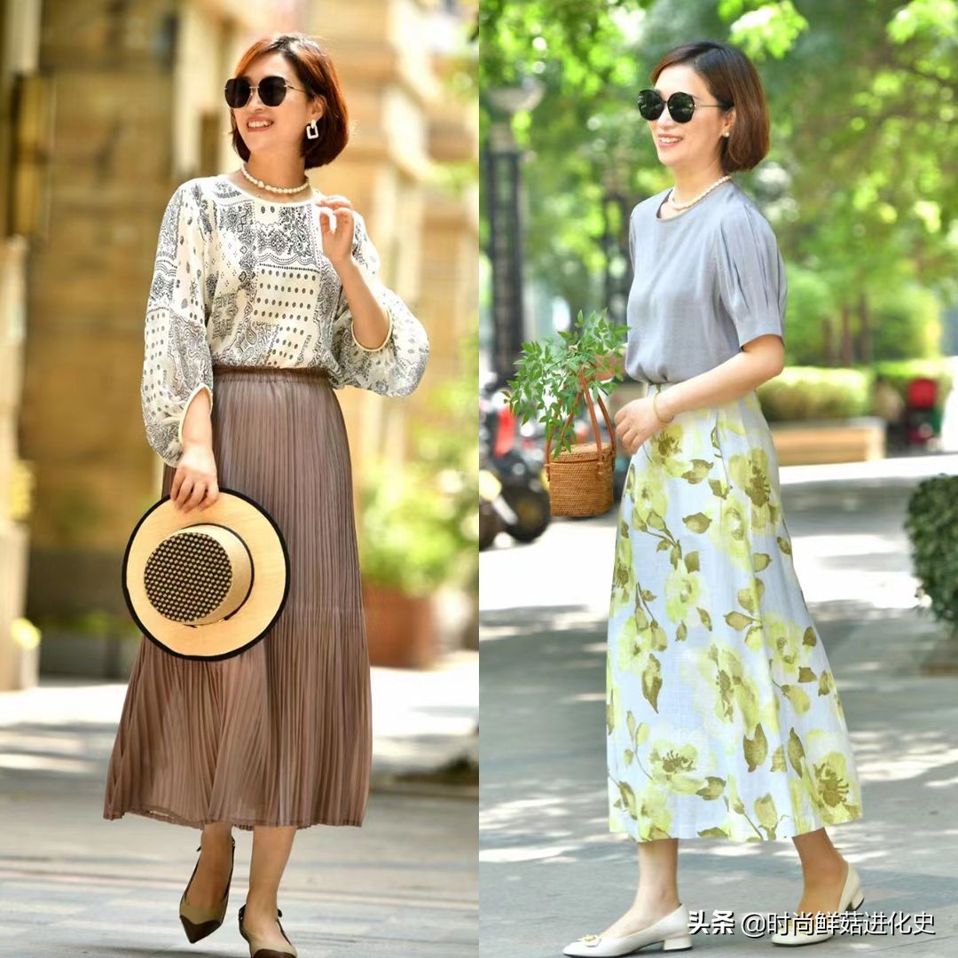 百褶裙过时了今年流行的是括号裙,2022年流行裙新款时尚