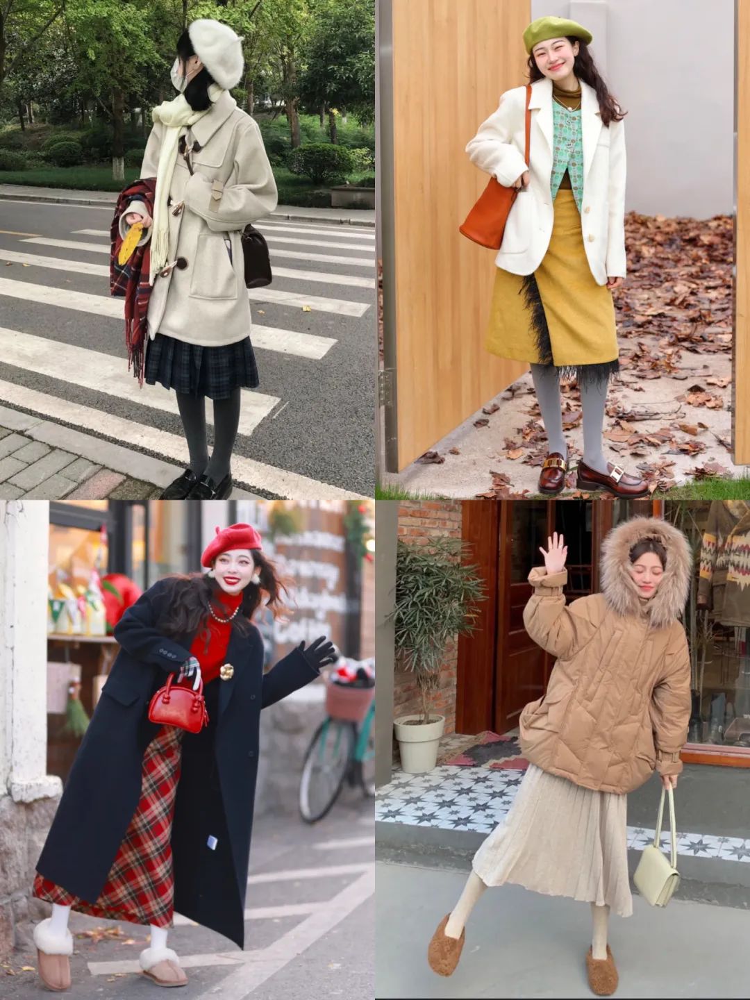 冬季露腿穿搭才真时髦,遮腿型的冬季穿搭