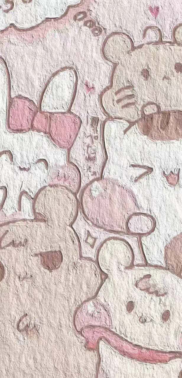 简约油画小可爱壁纸图文,海贼王卡通油画壁纸