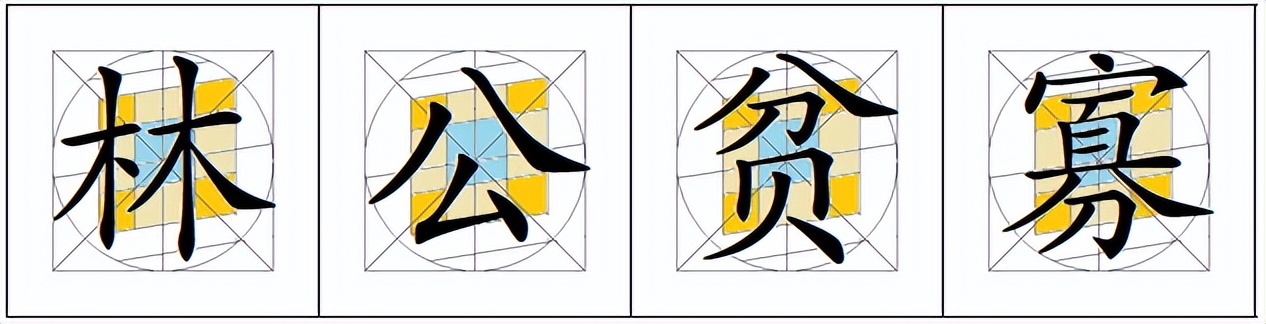 汉字九宫结构,汉字九宫格切图