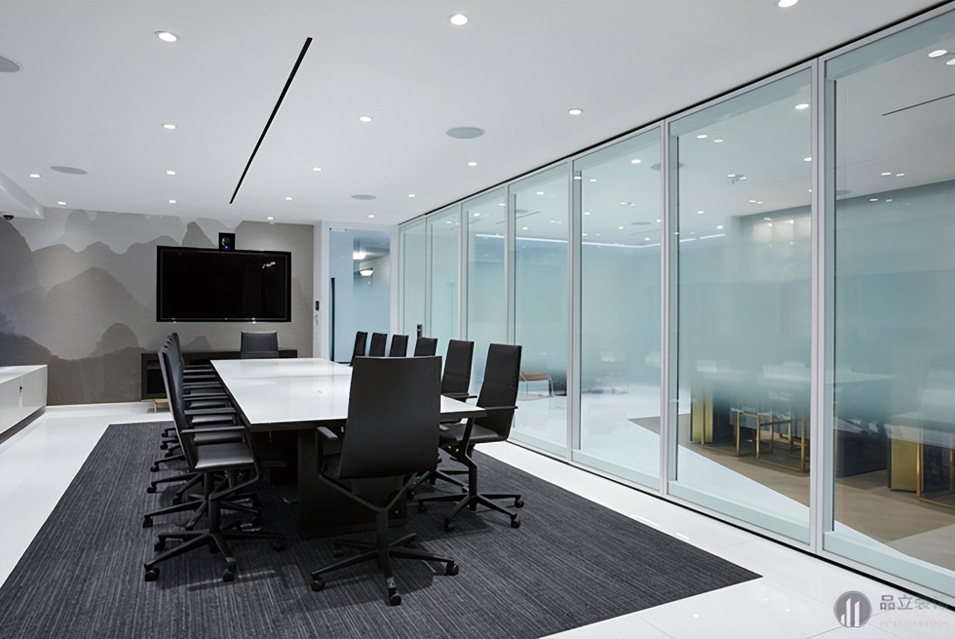 杭州办公玻璃隔断装修,杭州办公室中空玻璃隔断设计