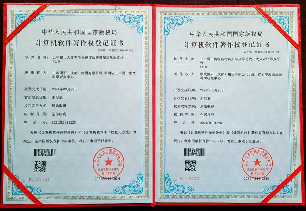 借力信息化备战大健康,中政国研集团首获2项计算机软件著作权