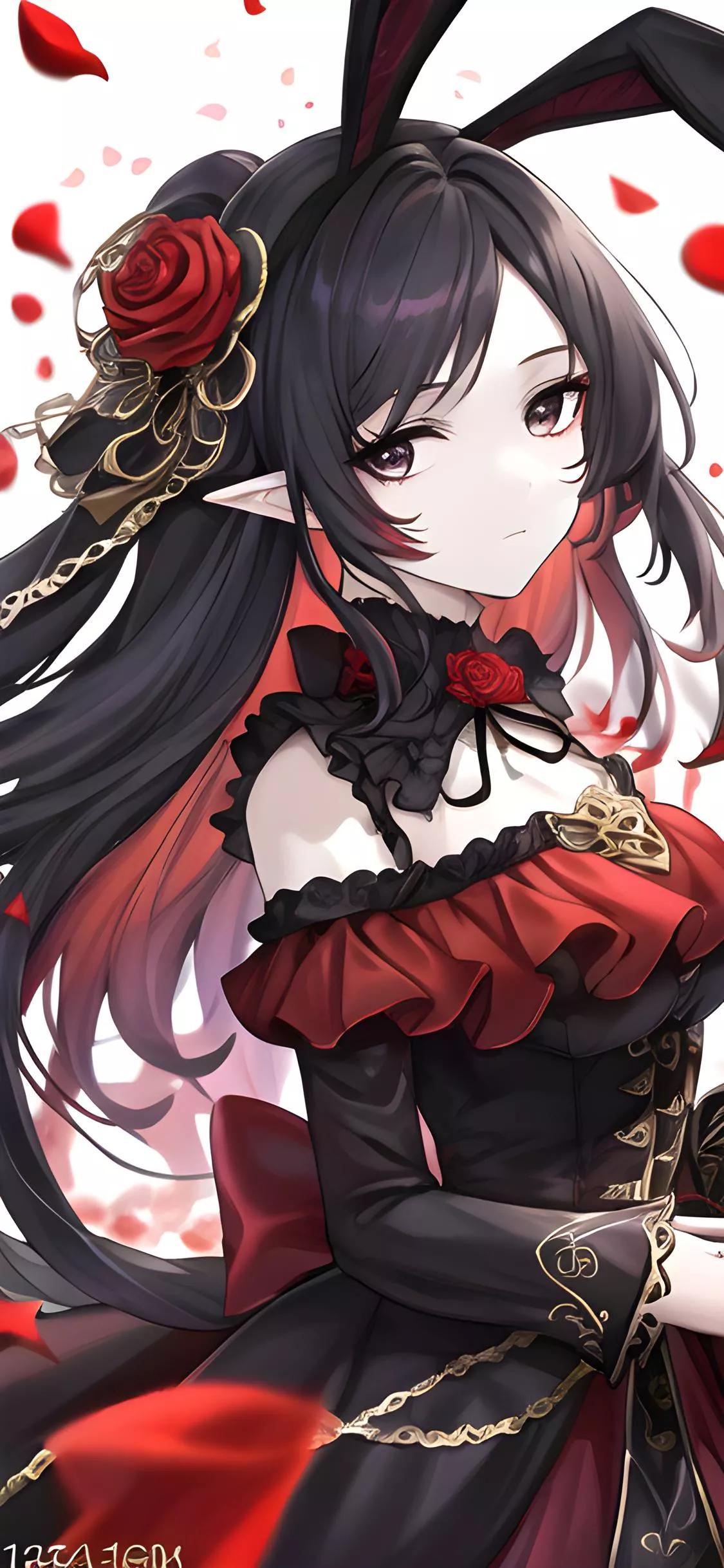 ai绘画二次元壁纸超清美女,ai绘画兔女孩动态壁纸