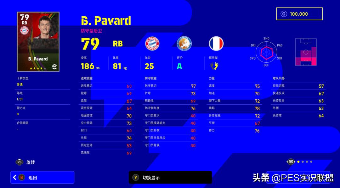 实况足球诺伊尔详细资料,实况足球拜仁诺伊尔