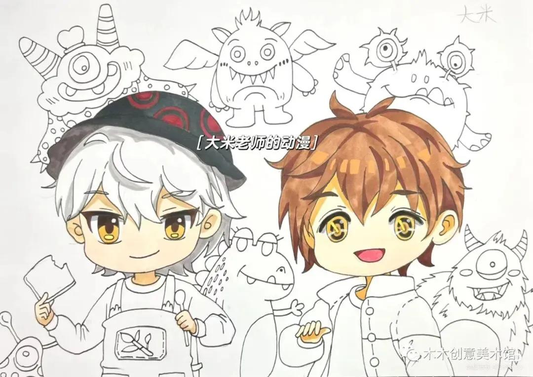 儿童创意绘画教程线条画,儿童创意美术绘画线条画