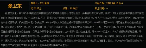 中国信达总裁张卫东辞职,信达资产管理公司总裁张卫东