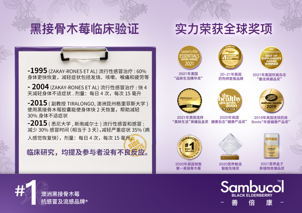 免疫力是身体最好的保护,Sambucol善倍康时刻守护免疫健康