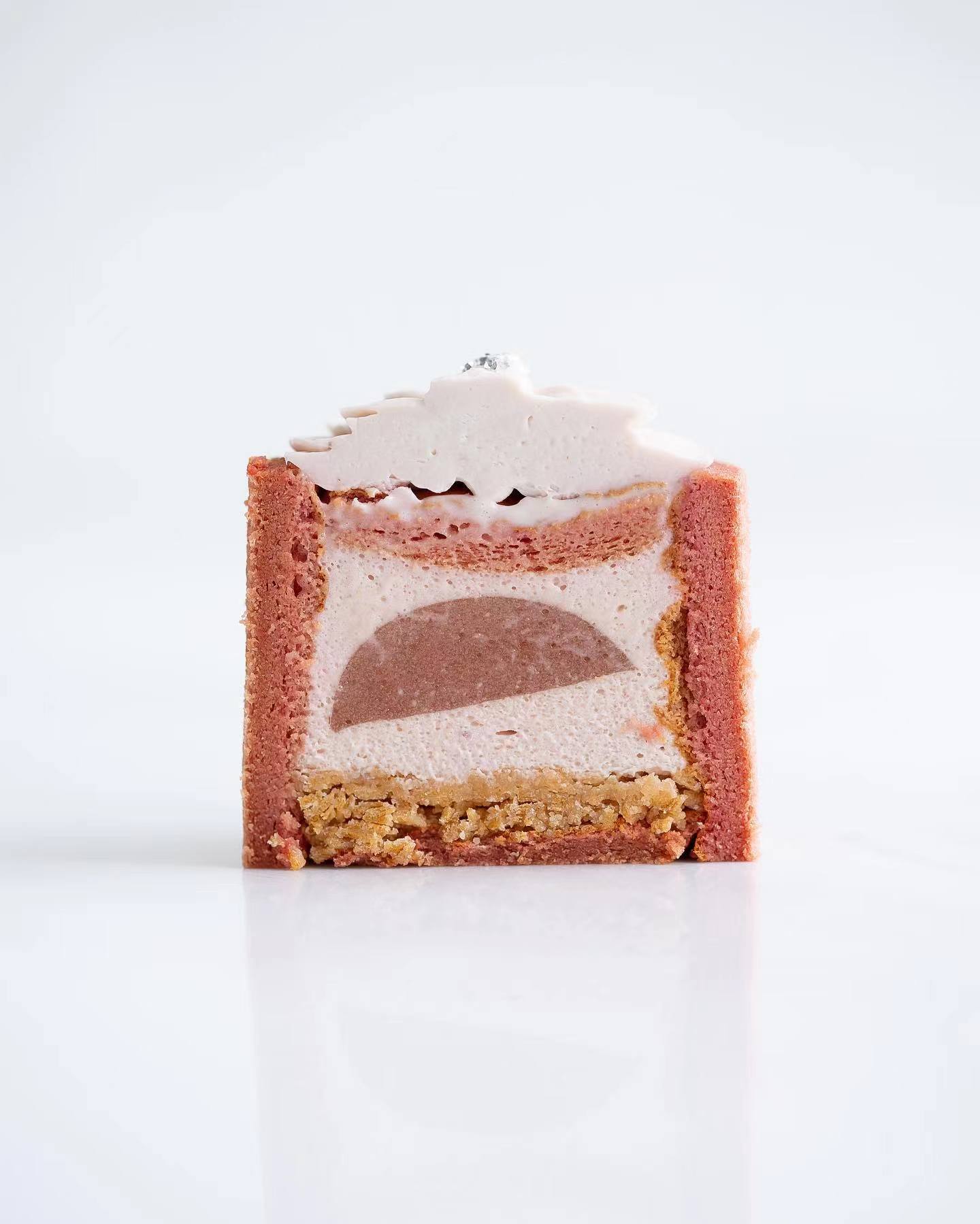 蛋糕切面,蛋糕两层夹心切面图片