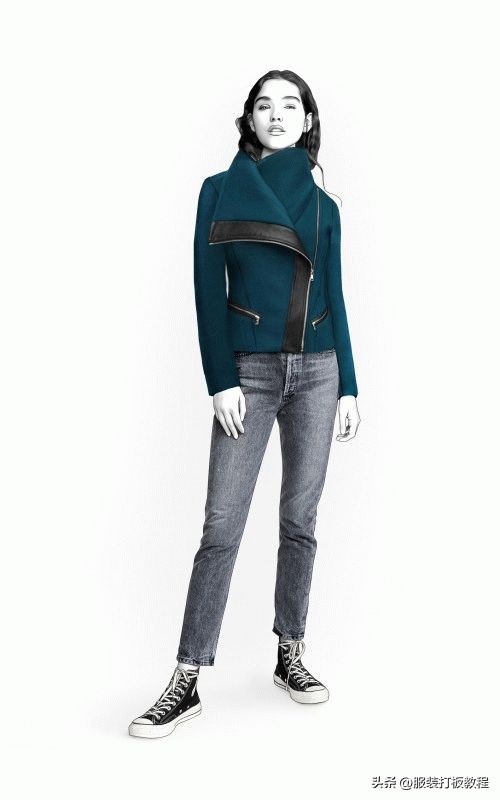 服装设计格子大衣款式图,服装设计风衣效果图