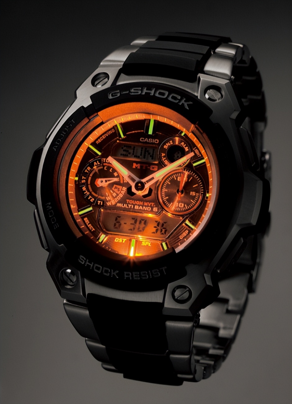 卡西欧gshock金属进化,卡西欧gshock黑金男表