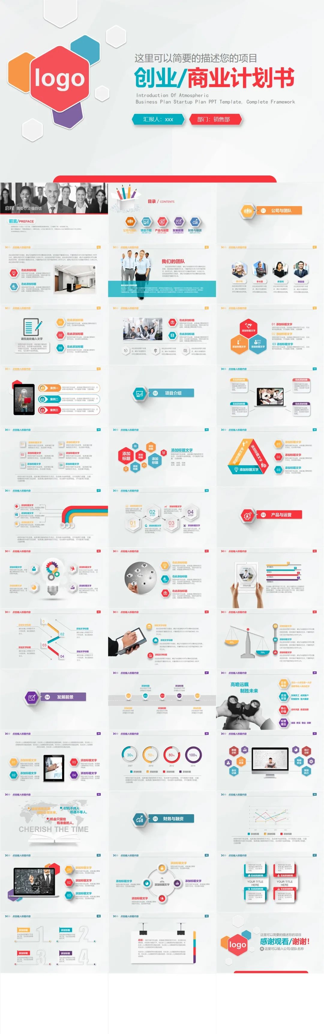 创业商业计划书模板范文ppt,创业公司商业计划书ppt模板下载