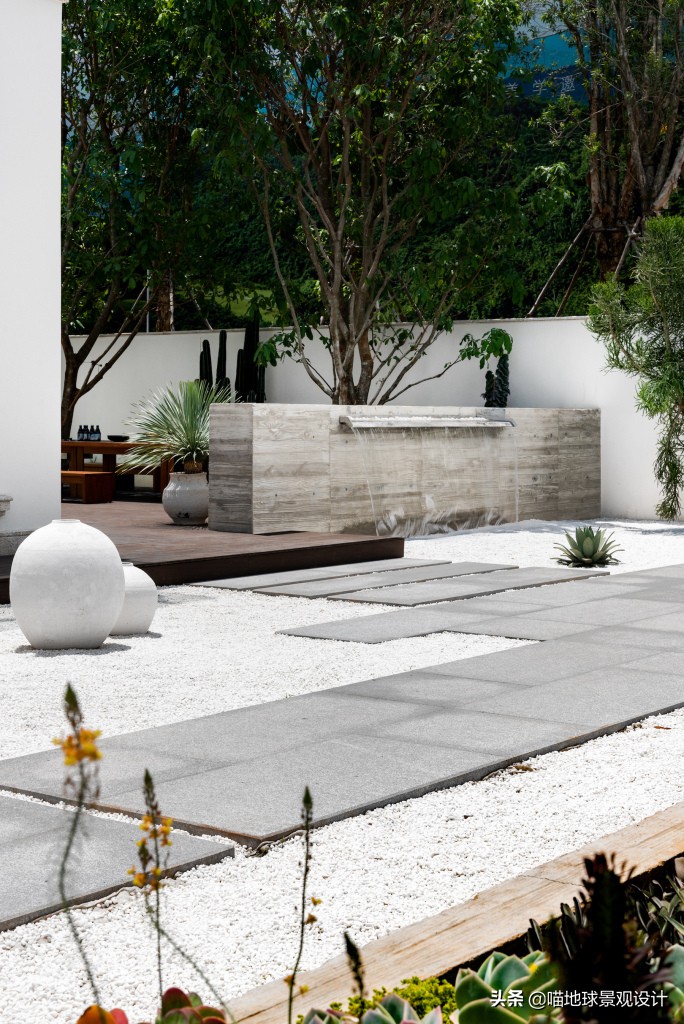 简洁清爽的现代景观别墅庭院赏析,现代简约别墅园林设计效果图