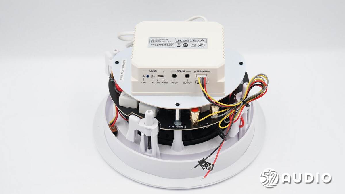 惠威cq6-bt扬声器接线图,惠威cq6吸顶音响后面如何连线