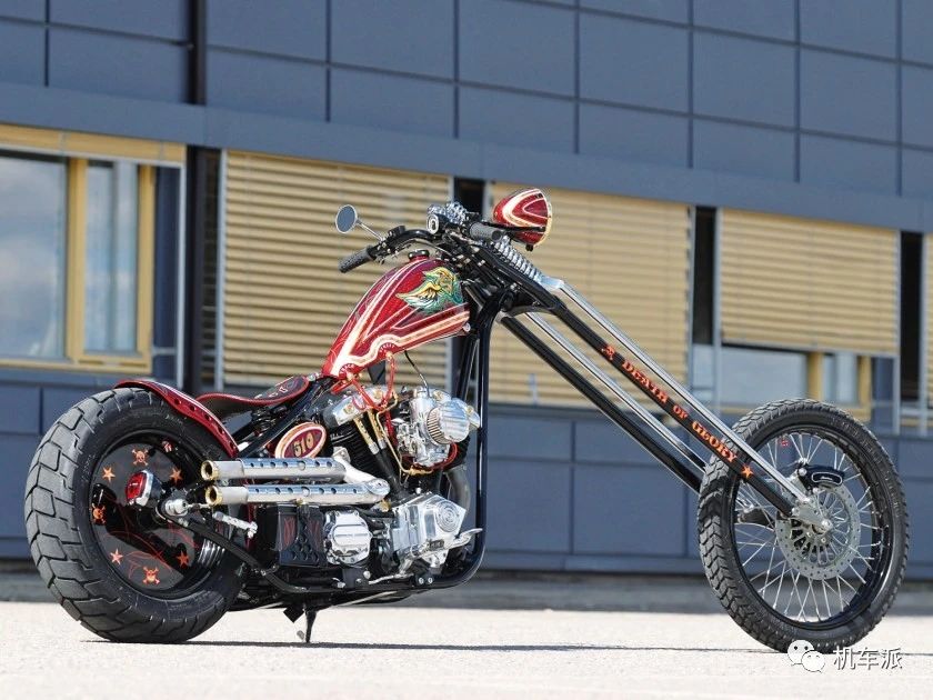 哈雷铲头复古机车,哈雷改装复古高把案例