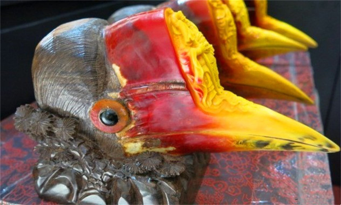 6000只盔犀鸟，被活着剃下头骨，然后刻上佛像售卖