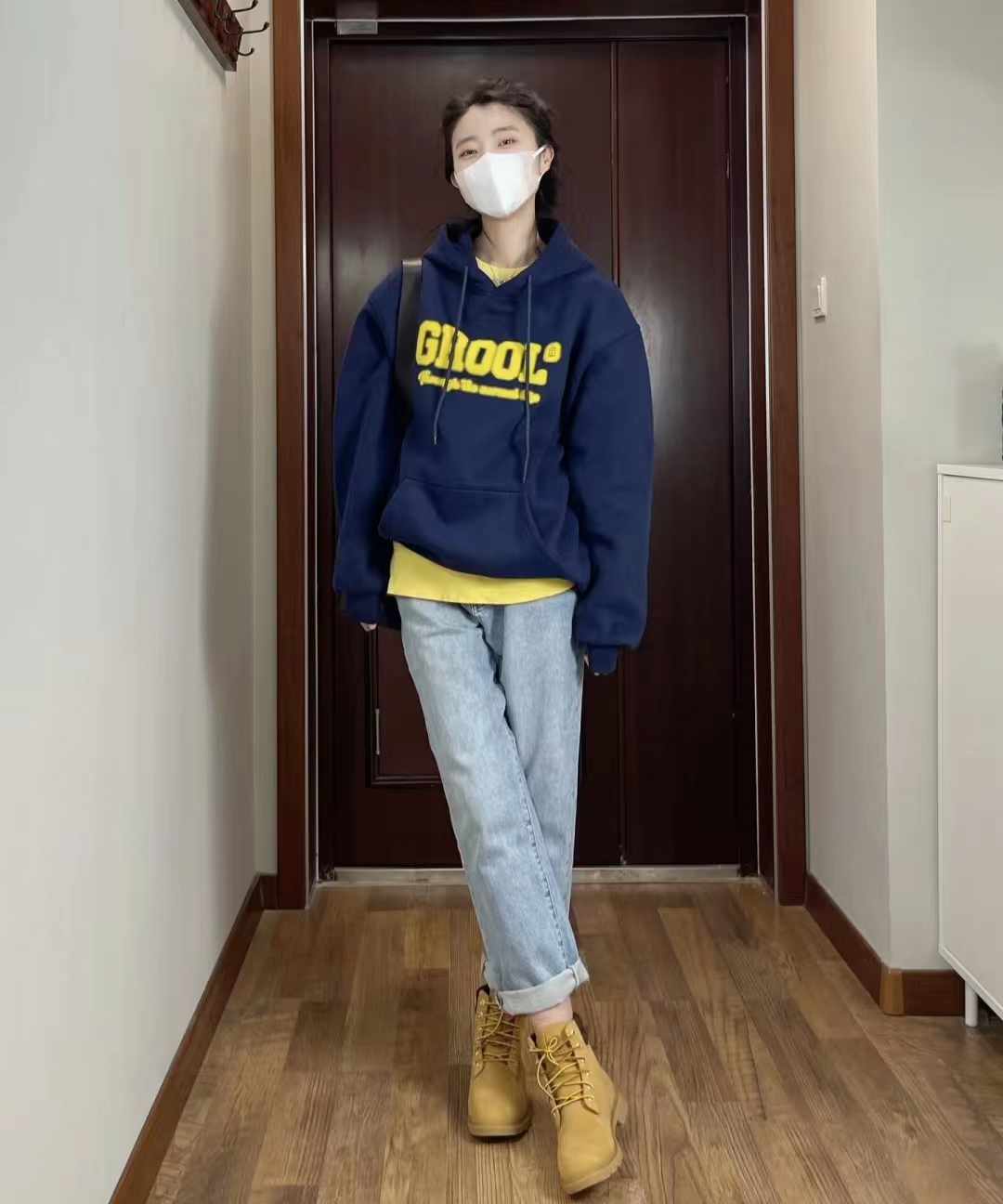 卫衣叠穿内搭加绒打底衫女秋冬,卫衣叠穿搭配秋冬