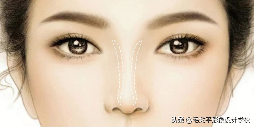 鼻影的万能画法,万能鼻子修容法