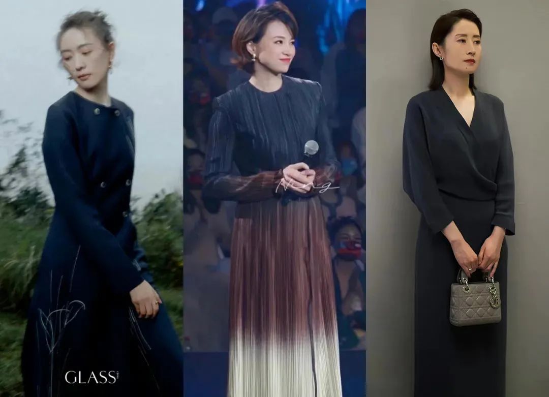 孟晚舟紫色连衣裙,孟晚舟蓝色连衣裙