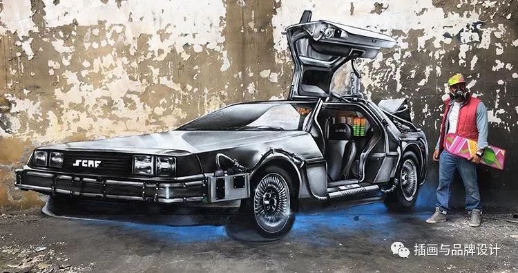 超震撼的墙绘,有视觉冲击感极简的墙绘