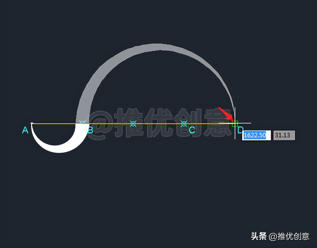 cad绘图多段线圆弧的画法,cad圆弧渐开线的简易画法