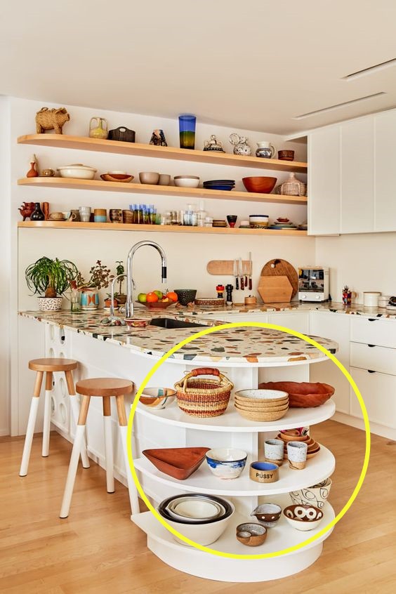 厨房小户型放碗碟置物架,三层厨房置物架放盘子